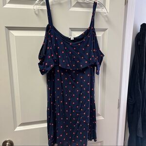Splendid polka‎ dot cold-shoulder dress nwot